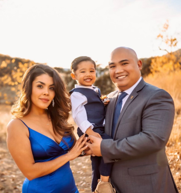 Doctor Dominguez with his wife and young son